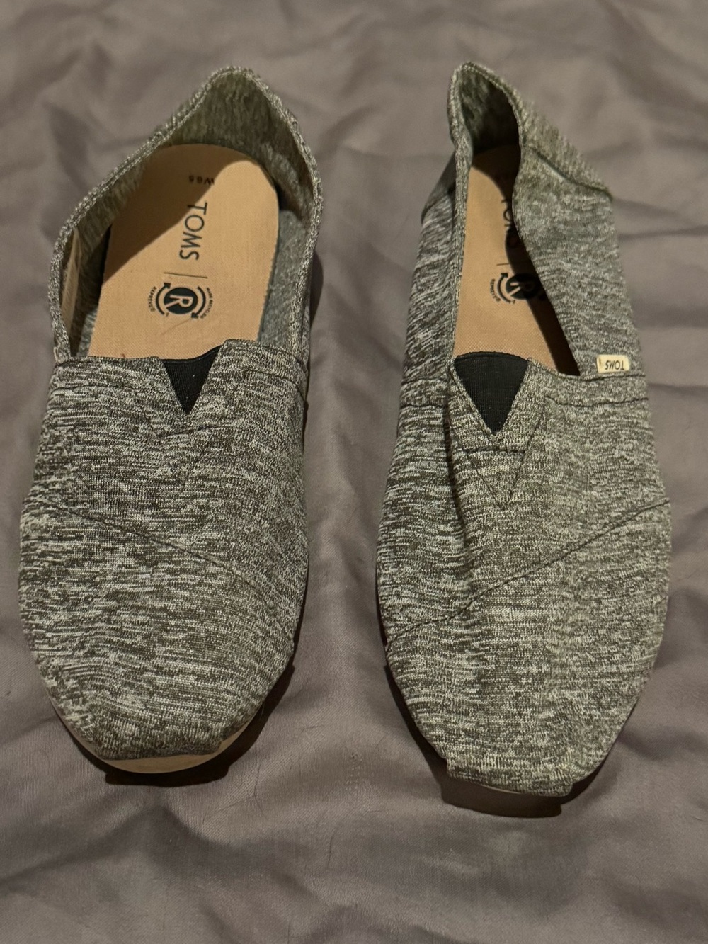 TOMS Women’s Alpargata Slip-On in Gray- Size 6.5